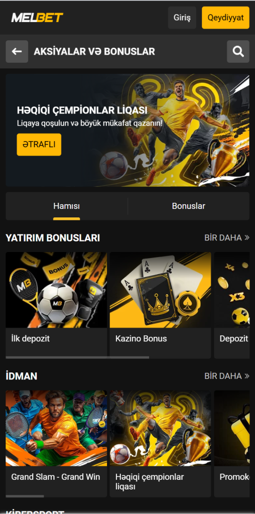 Melbet onlayn kazino